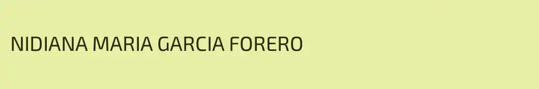 NIDIANA MARIA GARCIA FORERO